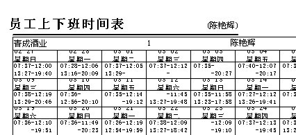 显示星期和上下班时间