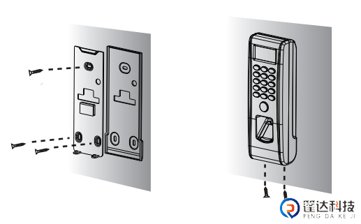指纹门禁一体机安装固定